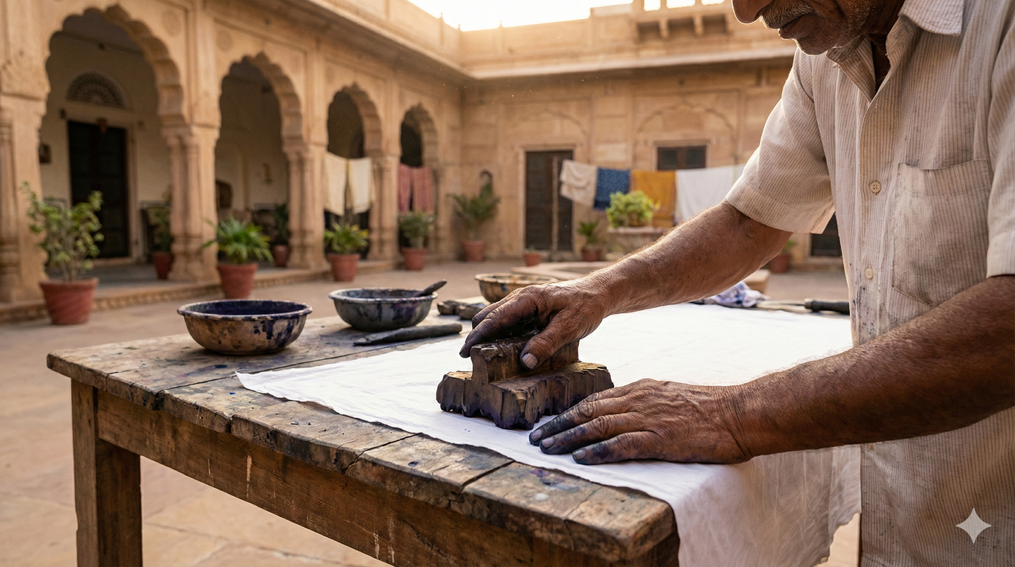 The Dabu Kimono - Earth & Clay