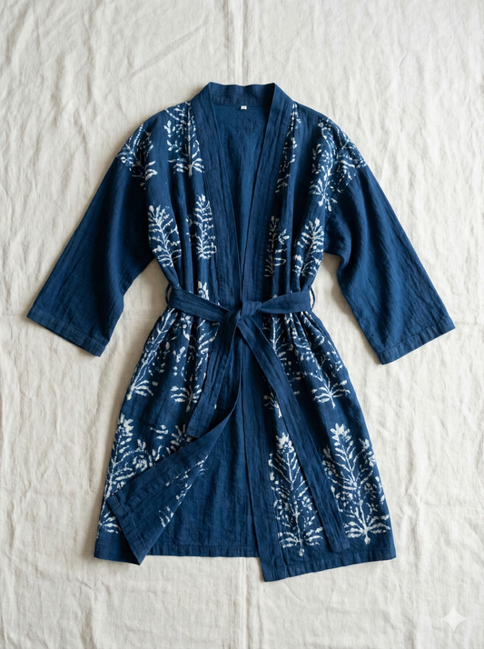 The Dabu Kimono - Earth & Clay