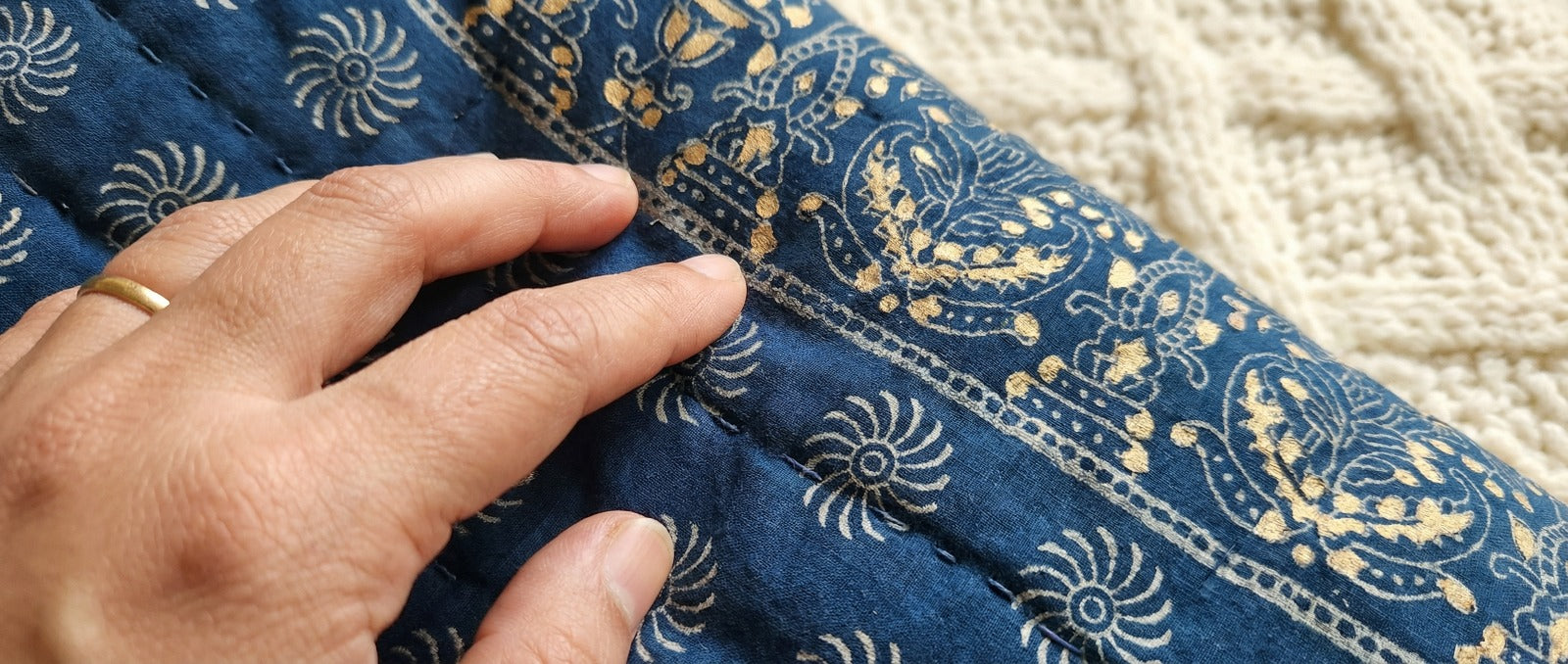 The Gilded Indigo Quilt