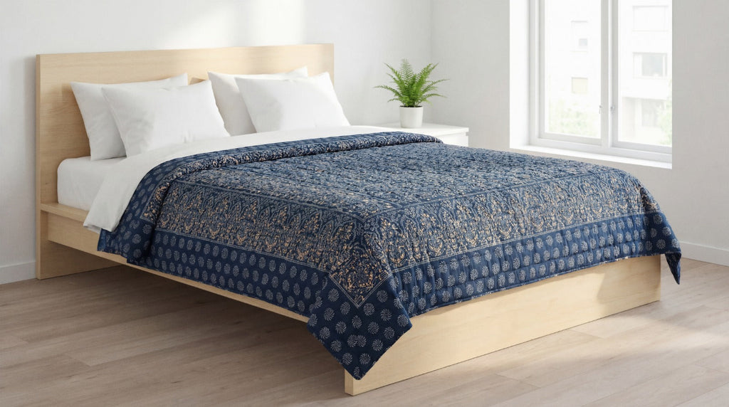 The Gilded Indigo Quilt